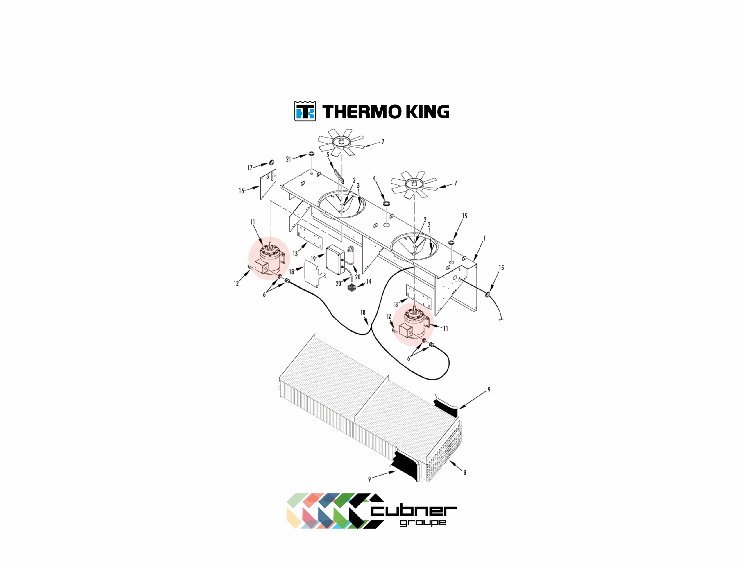 Moteur évaporateur Thermo King - Reconditionné 104-691 – Image 3