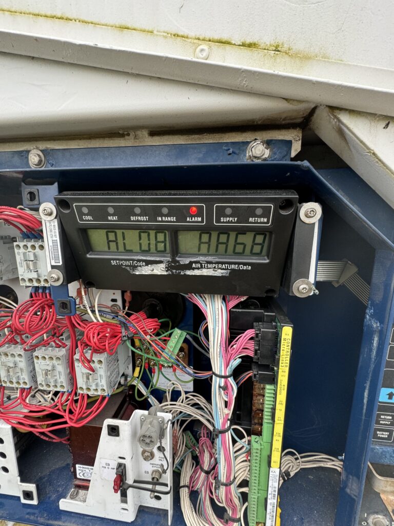 Inspection technique d'un conteneur frigorifique