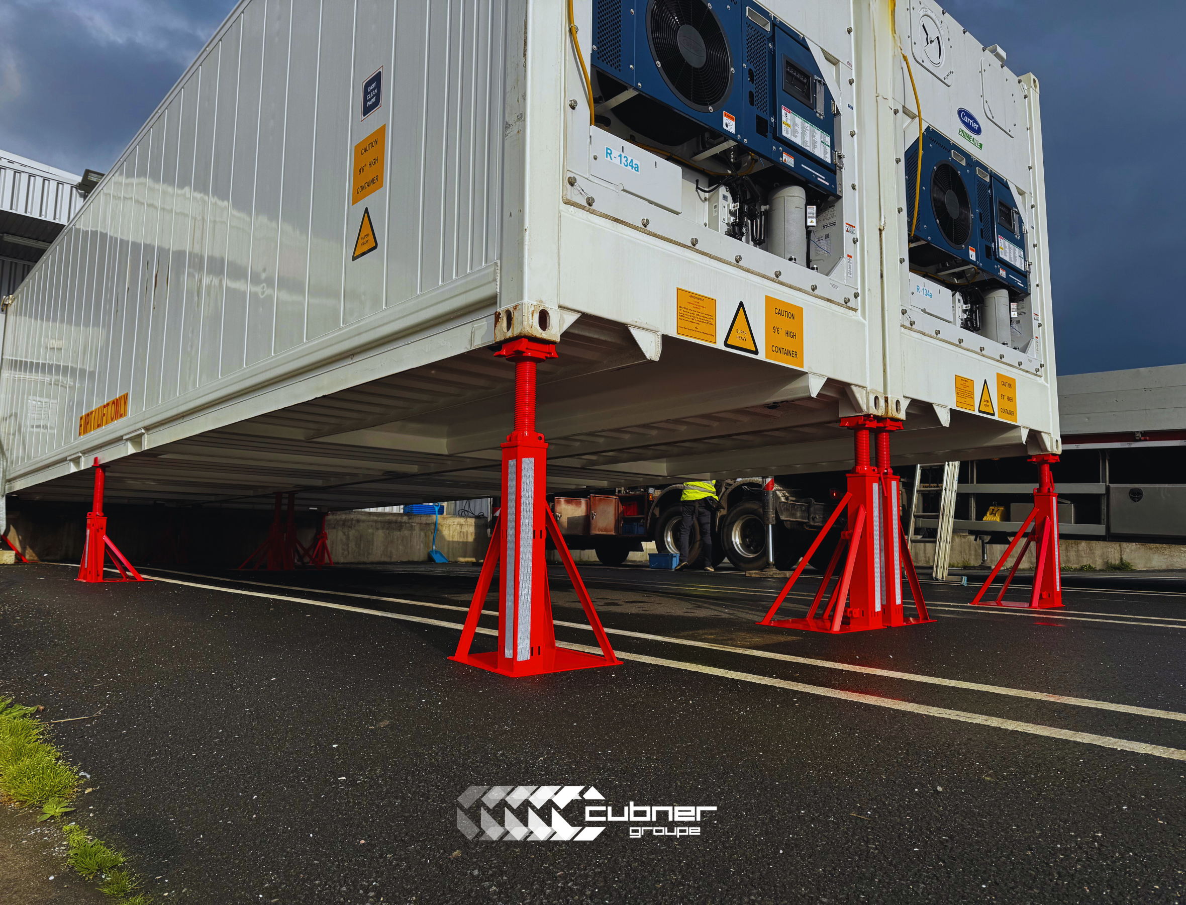 Pack 6 chandelles de levage pour conteneur maritime dry ou reefer frigorifique