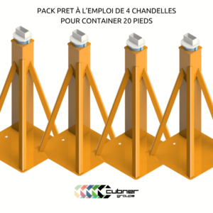 Chandelle ajustable pour conteneur 20 pieds