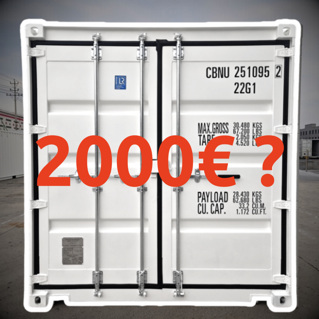 Conteneur 20 pieds premier voyage : la solution idéale pour le stockage professionnel