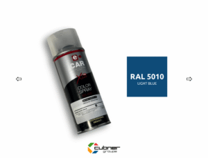 Bombe de peinture RAL 5010 bleu spéciale container maritime - Retouche professionnelle