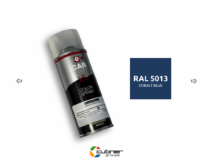 Bombe de peinture RAL 5013 bleu spéciale container maritime - Retouche professionnelle
