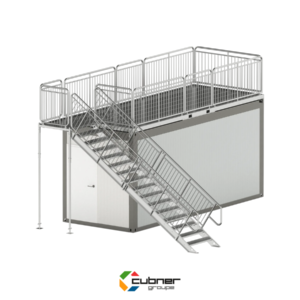 Terrasse Amovible + escalier pour Container 20 Pieds – Extension Modulaire