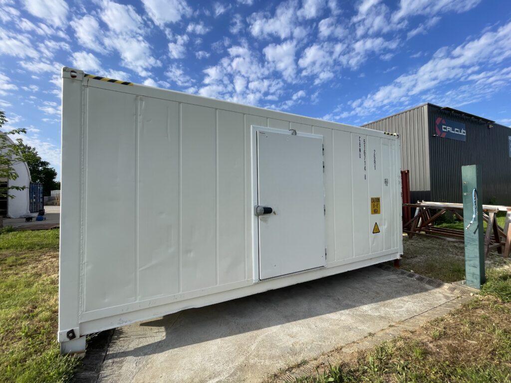 Conteneur frigorifique Cubner utilisé comme chambre froide pendant les vendanges