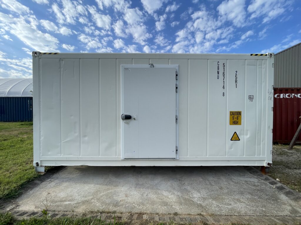 Conteneur frigorifique Cubner utilisé comme chambre froide pendant les vendanges