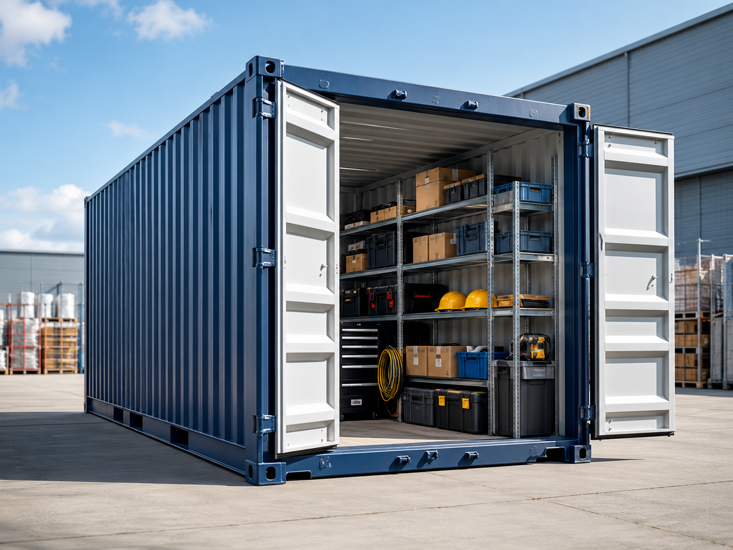 Container de stockage aménagé